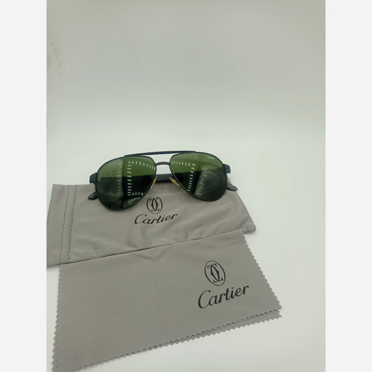 عینک آفتابی کارتیر دسته چوب شیشه آنتی رفلکس ضد خش UV400