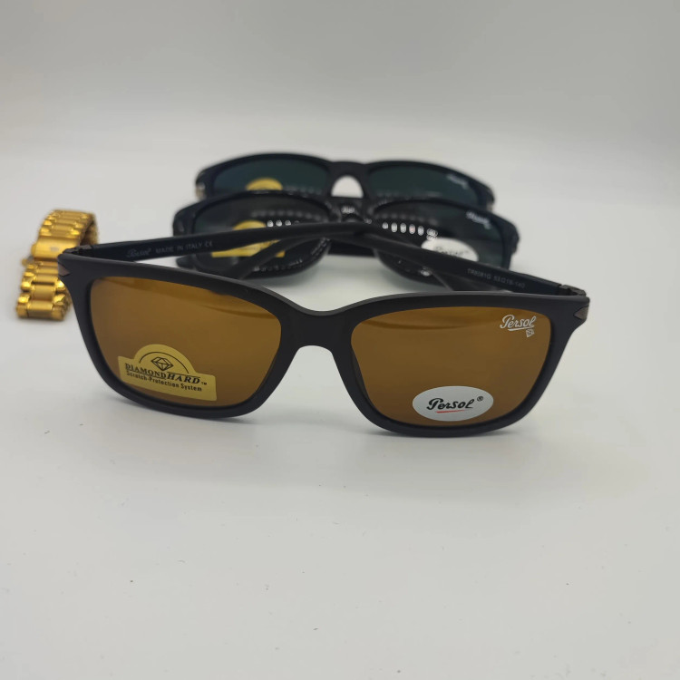عینک آفتابی پرسول کد 8081 شیشه سنگ persol مناسب آقایان و بانوان