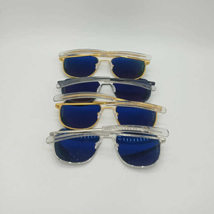 عینک آفتابی خلبانی AO سایز 58 آنتی رفلکس بدنه استیل USA