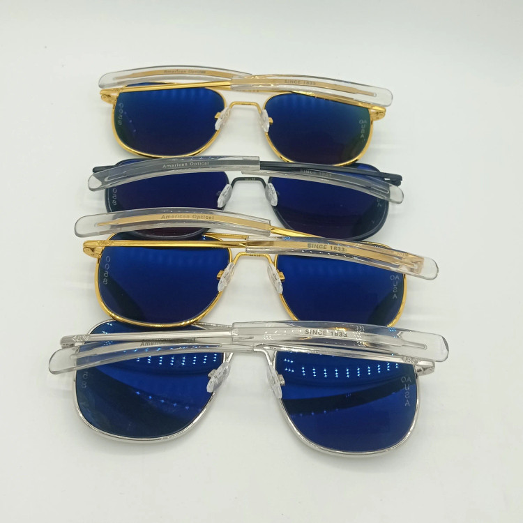 عینک آفتابی خلبانی AO سایز 58 آنتی رفلکس بدنه استیل USA