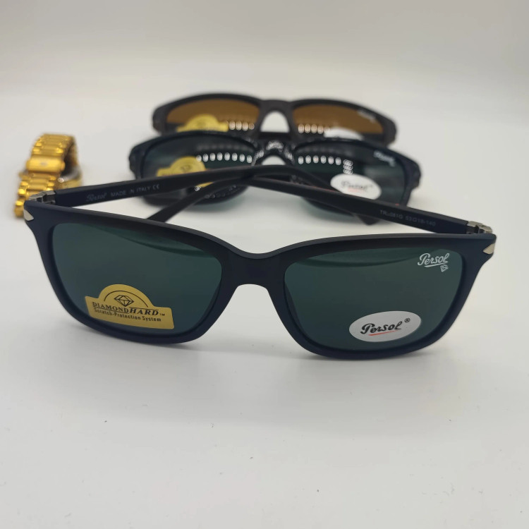 عینک آفتابی پرسول کد 8081 شیشه سنگ persol مناسب آقایان و بانوان