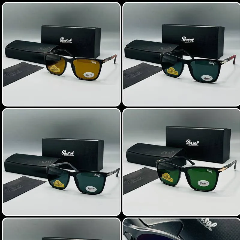عینک آفتابی پرسول کد 8082 شیشه سنگ دسته فنر Persol فرمTR سایز 55