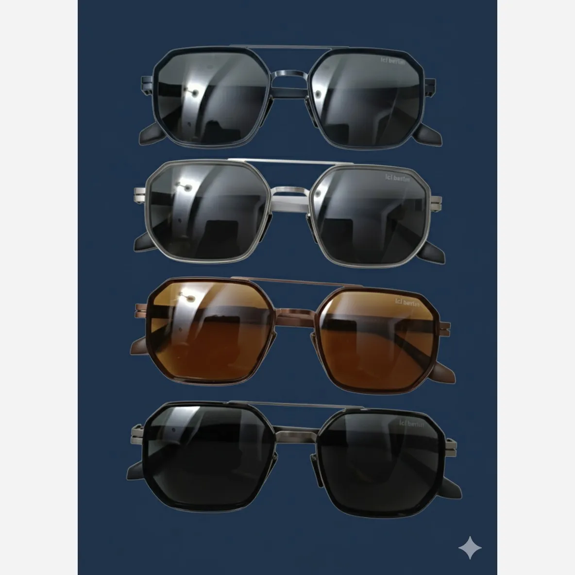 عینک آفتابی هشت ضلعی آیس برلین آنتی رفلکس پلاریزه آیتم 2431