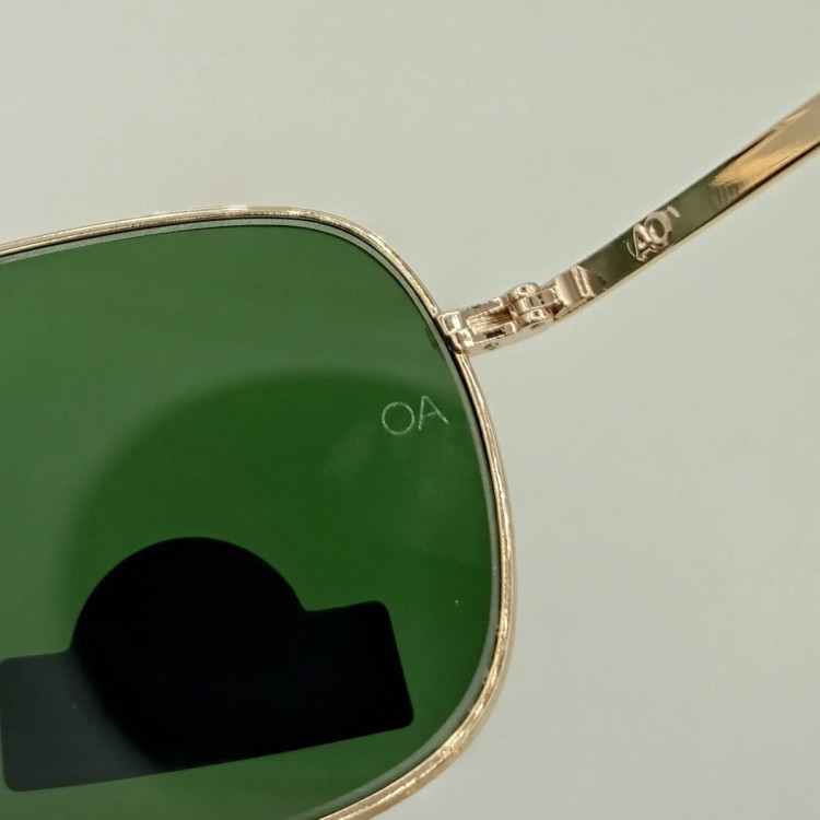 عینک آفتابی خلبانی AO سایز 54 شیشه سنگ فرم طلایی ao امریکن اپتیکال Ao