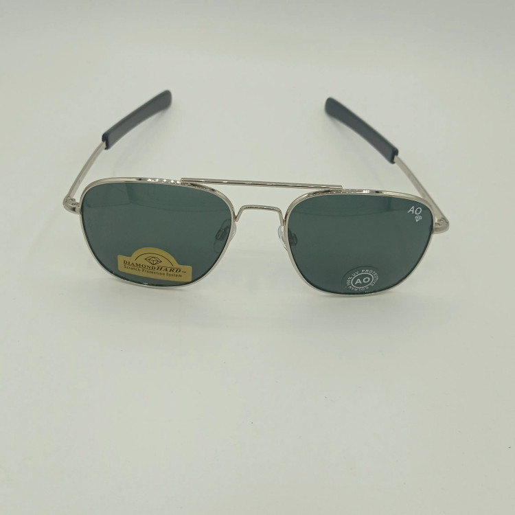 عینک آفتابی خلبانی AO سایز 54 شیشه سنگ فرم طلایی ao امریکن اپتیکال Ao