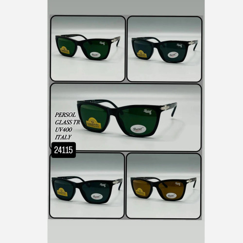 عینک آفتابی پرسول شیشه سنگ persol ایتالیا دسته فنر دارای آنتی رفلکس کد 24115