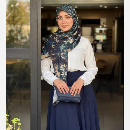 روسری طرح بامبو سه بعدی زنانه | شال و روسری خاص و شیک