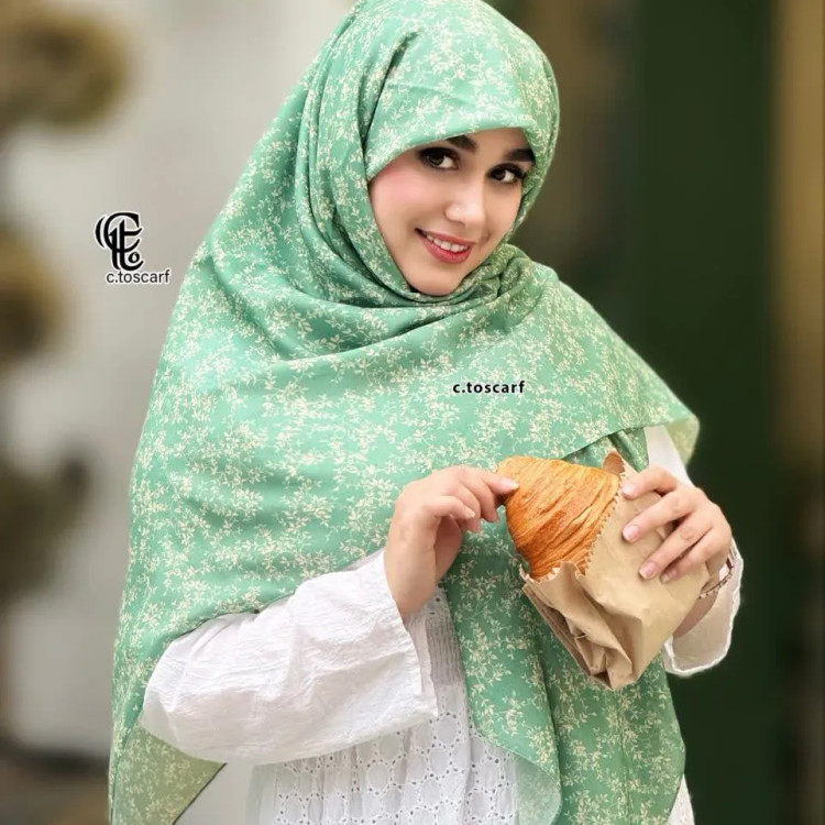 شال و روسری طرح دار نخ کاستوم سایز 140 زنانه | طرح سوگند