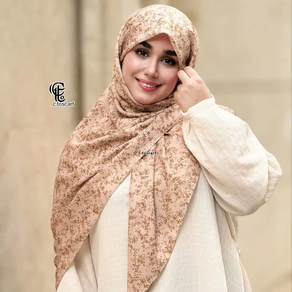 شال و روسری طرح دار نخ کاستوم سایز 140 زنانه | طرح سوگند