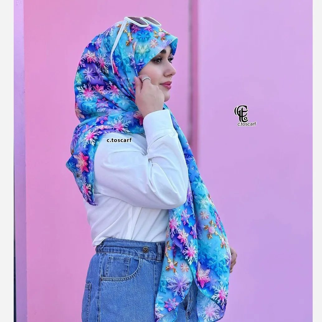 روسری نخ کاستوم طرح بارلین