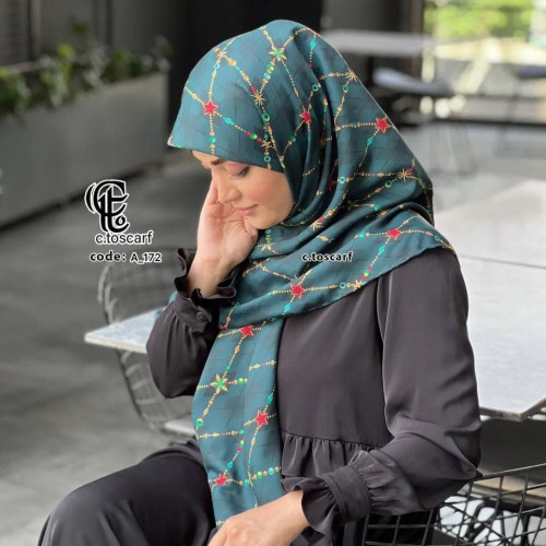 روسری نخی طرح جواهر قواره بزرگ 140 سانتیمتر زنانه