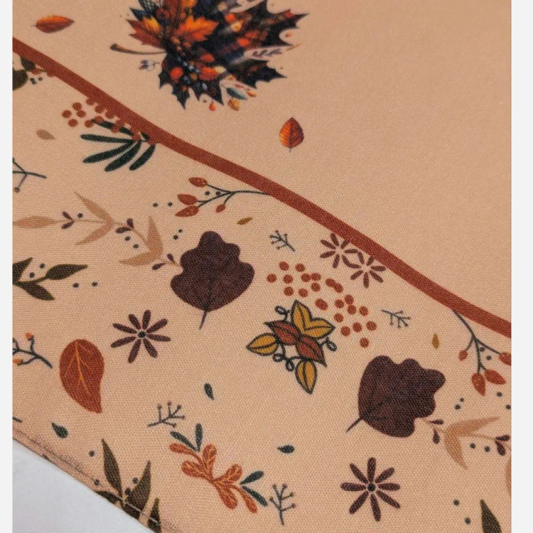 روسری نخی طرح پانیذ حاشیه دار نسکافه ای زنانه کد 123