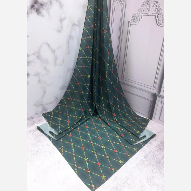 روسری نخی طرح جواهر قواره بزرگ 140 سانتیمتر زنانه