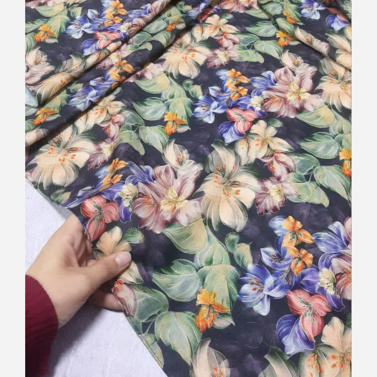 روسری نخی طرح دلسا سایز 140 چهار فصل زنانه