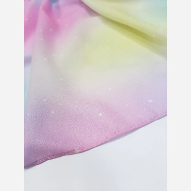 شال نخی کاستوم طرح رویایی پاستلی 70x200 مناسب مهمانی و استایل روزمره