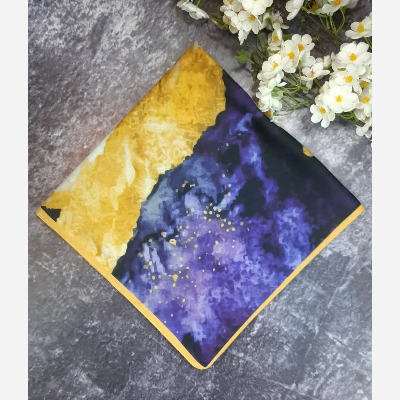 روسری ابری و بادی سبز 140 سانتیمتر طرح خاص جنس نخ کاستوم سیتو