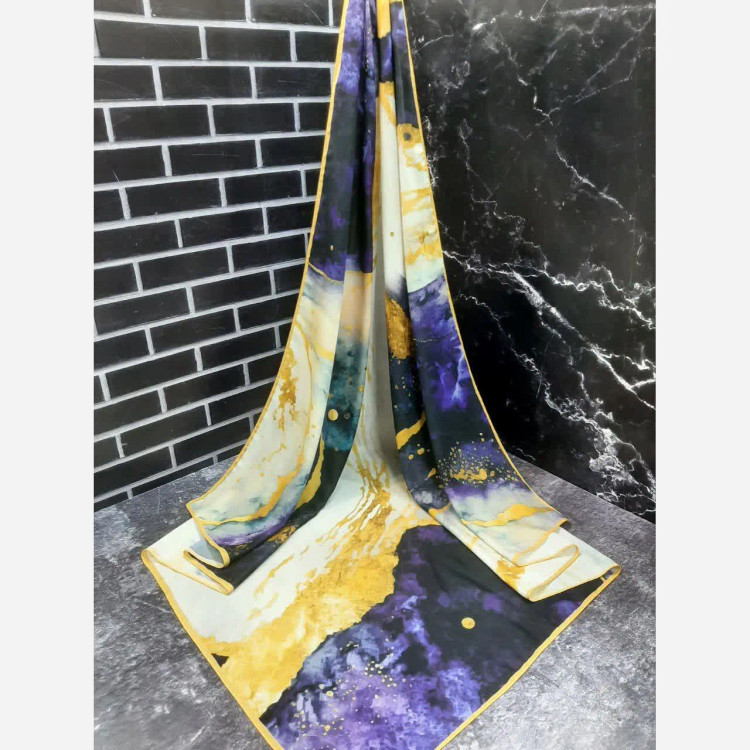 روسری ابری و بادی سبز 140 سانتیمتر طرح خاص جنس نخ کاستوم سیتو