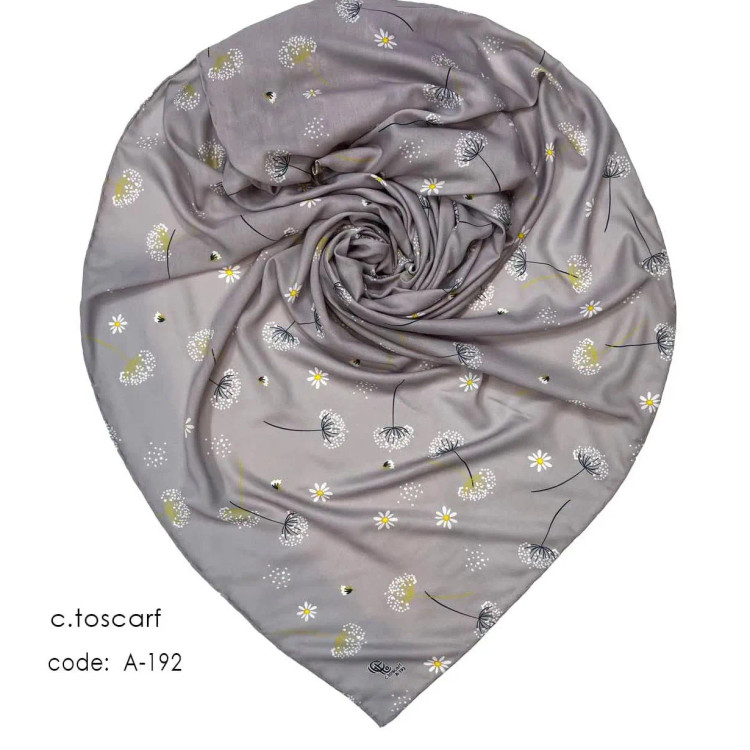 شال و روسری طرح قاصدک نخ کاستوم سیتو قواره بزرگ 140 سانتیمتر