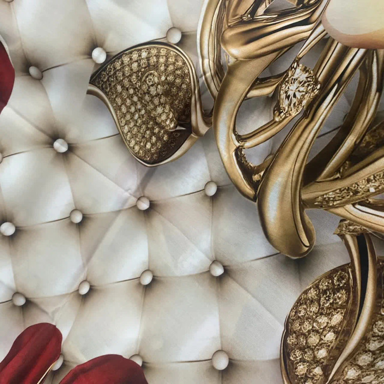 شال و روسری مجلسی طرح شقایق قواره بزرگ نخ کاستوم سیتو 140x140