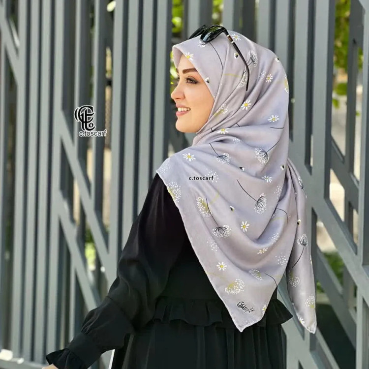 شال و روسری طرح قاصدک نخ کاستوم سیتو قواره بزرگ 140 سانتیمتر