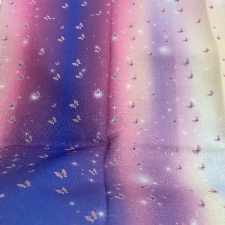 روسری طرح رویا قواره بزرگ 140 نخ سیتو طرح پروانه ای رنگی