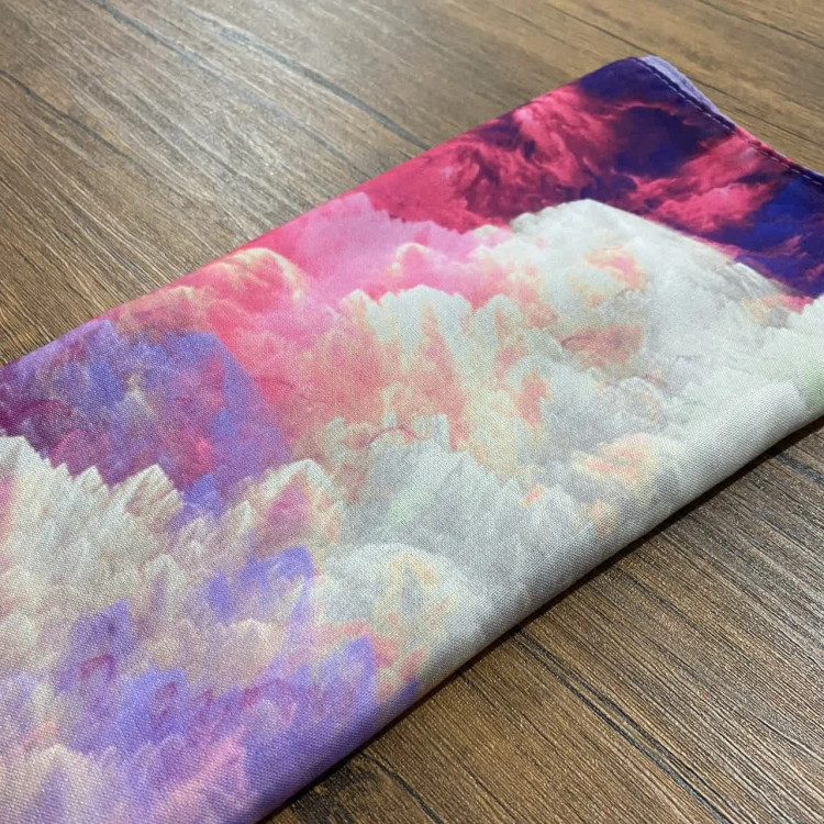 روسری نخی طرح ابر و باد خاص زنانه - قواره متوسط