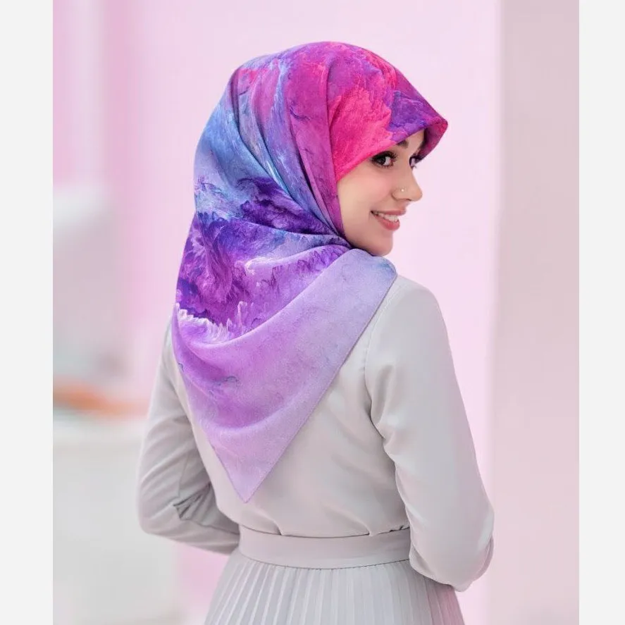 روسری نخی طرح ابر و باد خاص زنانه - قواره متوسط