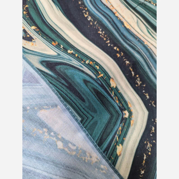 روسری طرح رزین نخ کاستوم سیتو قواره متوسط 110 سانتی متر چرخ دوز