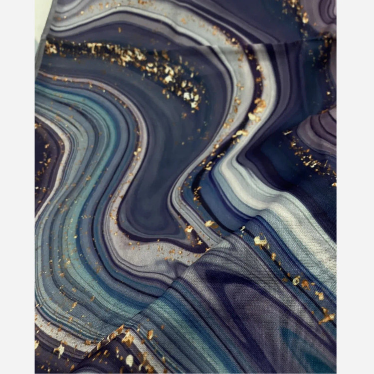 روسری طرح رزین نخ کاستوم سیتو قواره متوسط 110 سانتی متر چرخ دوز