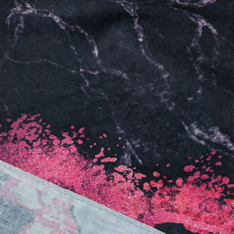 روسری نخی کاستوم رزین سرخابی مشکی طرح سنگ زنانه