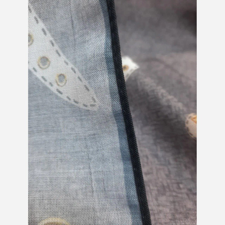 روسری طرح دیانا طوسی قواره بزرگ نخ کاستوم سیتو چرخ دوز زنانه شیک