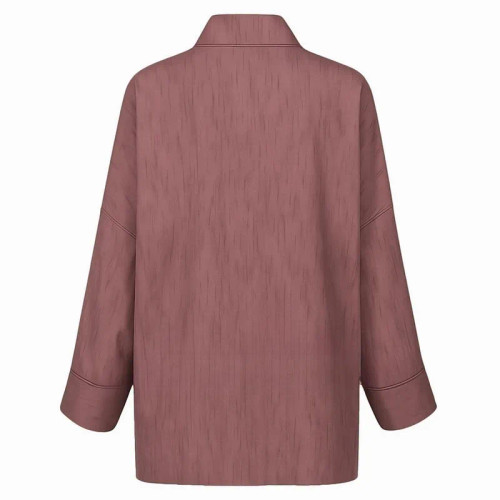 مانتو زنانه آستین کیمونو یقه شالی قهوه ای موکا شانتون گازوییلی