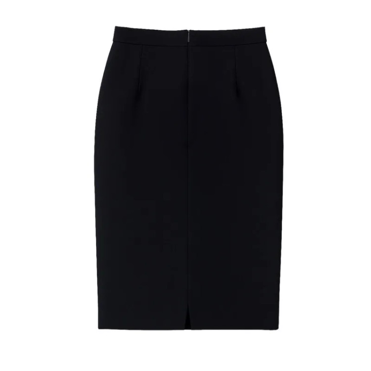 دامن فون زنانه کرپ آبی کاربنی مجلسی شیک زنانه