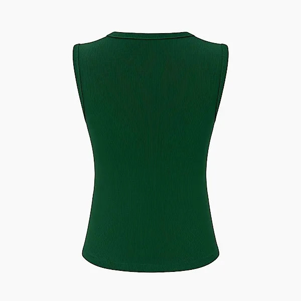 تاپ کراپ زنانه کبریتی یقه گرد بدون آستین فری سایز