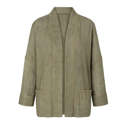 مانتو زنانه کیمانو شانتون گازوییلی مغزی دوزی شده فری سایز جلو باز