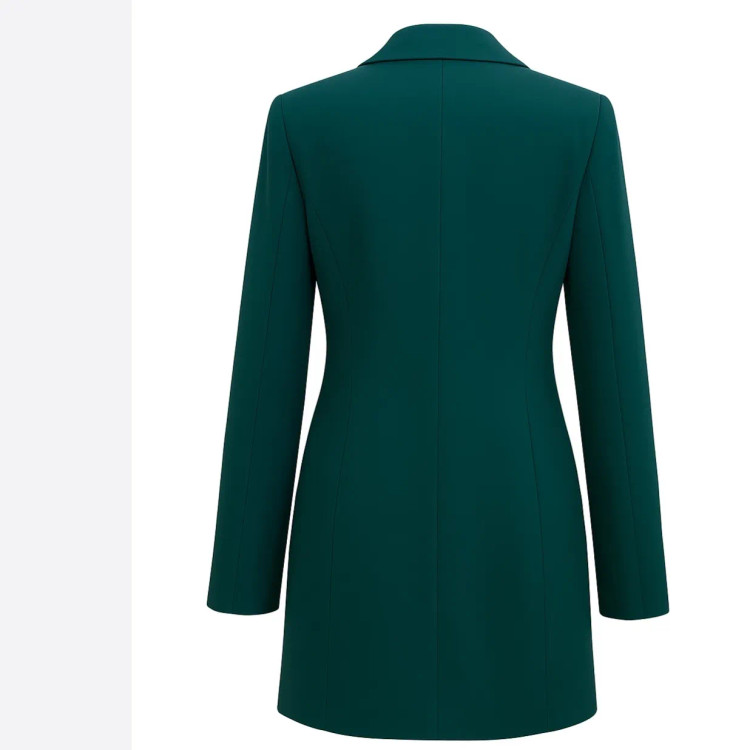 مانتو کتی زنانه مازراتی سبز شیک و مدرن مناسب استایل رسمی و اداری