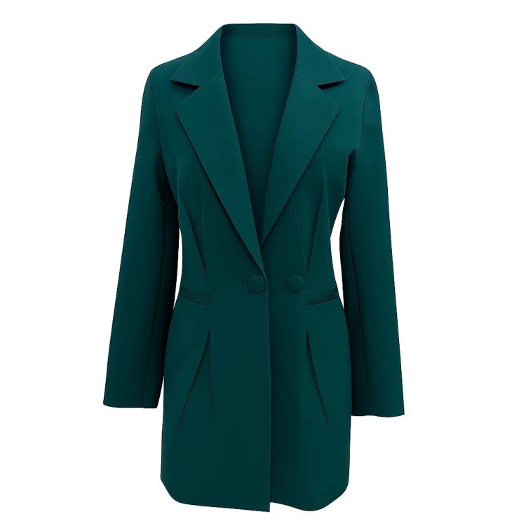 مانتو کتی زنانه مازراتی سبز شیک و مدرن مناسب استایل رسمی و اداری