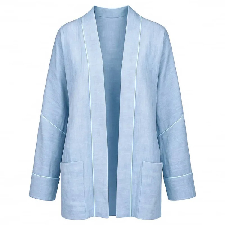 مانتو زنانه کیمونو فری سایز شانتون گازوییلی مناسب سایز 38 تا 54