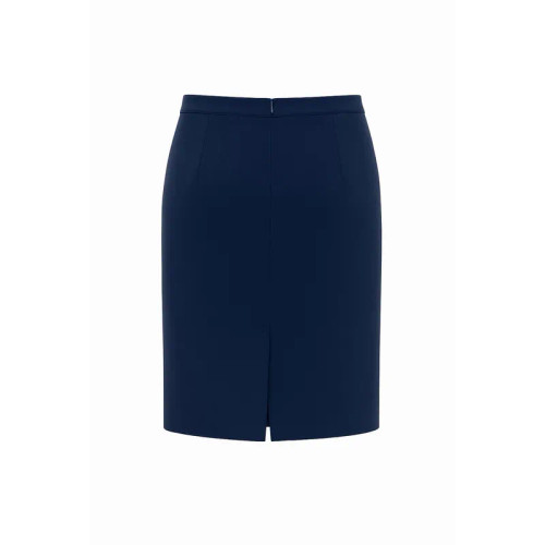 دامن فون کرپ سرمهای زنانه - مناسب مهمانی و محل کار