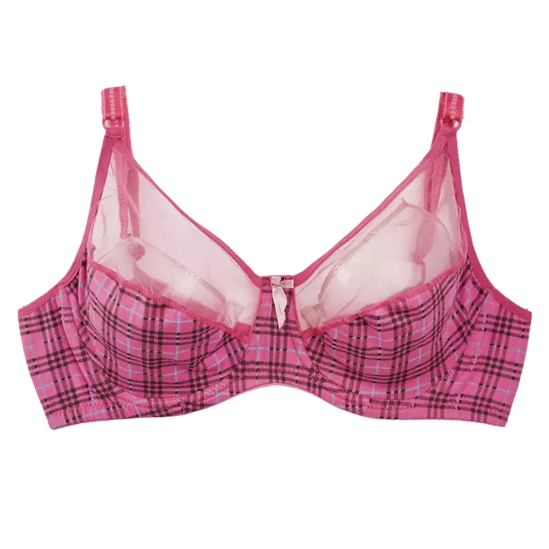 سوتین فنردار طرحدار کاپ B تور و نخ پنبه زنانه