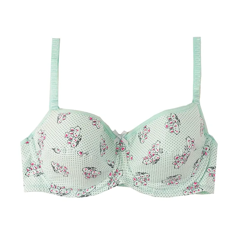 سوتین نخی اسفنجی کاپدار فنردار طرح فانتزی زنانه