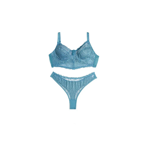 ست لباس زیر زنانه گیپور فنردار طرحدار شورت لامبادا