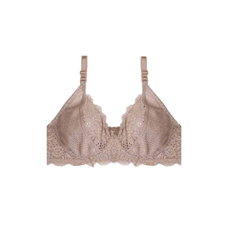 سوتین زنانه فنردار کاپ D طرح دانتل شیک