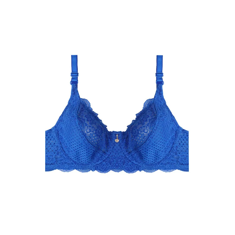 سوتین زنانه فنردار کاپ D طرح دانتل شیک