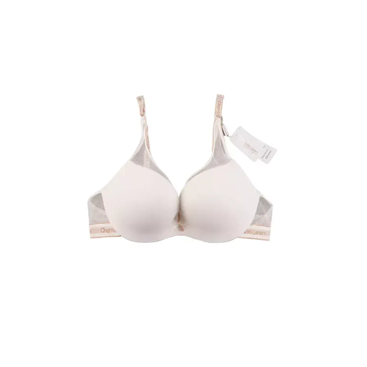 سوتین زنانه اسفنجی نیم جک فنردار تور و میکروفایبر مدل نیم جک