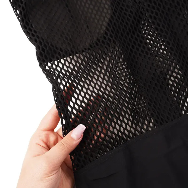 مایو زنانه کاپ دار طرح دار مشکی استرج سلندی سایز L XL