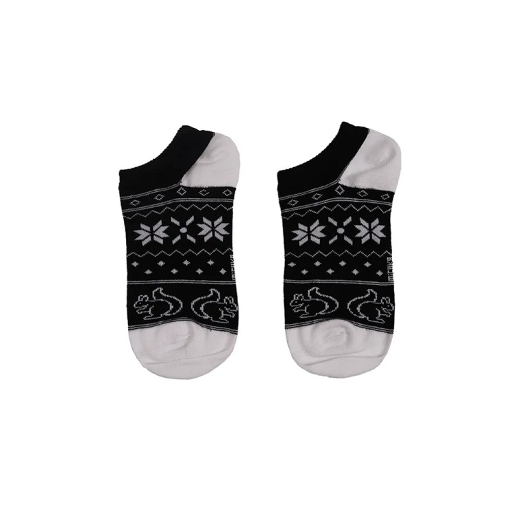 جوراب ساق کوتاه زنانه طرح سنجاب و برف مناسب سایز 36 تا 40