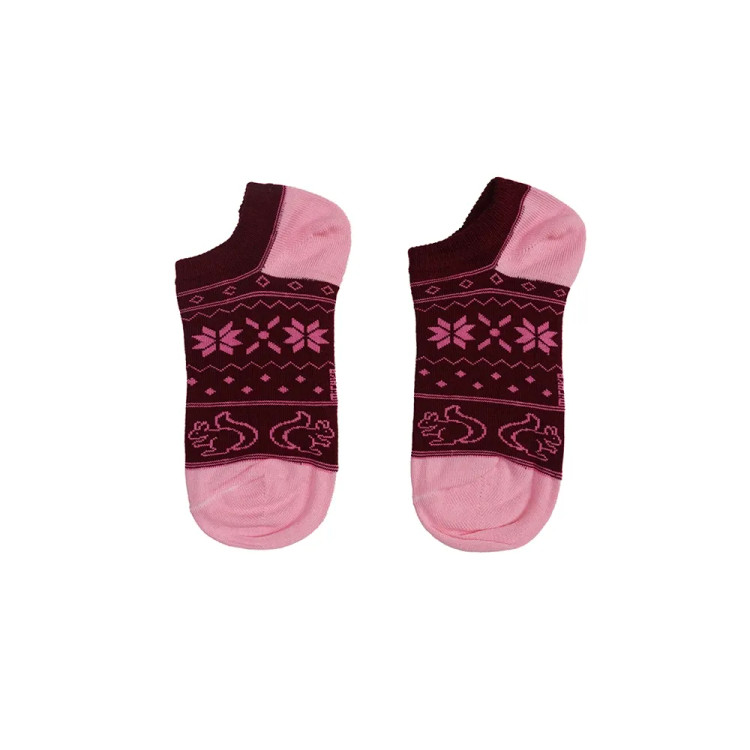 جوراب ساق کوتاه زنانه طرح سنجاب و برف مناسب سایز 36 تا 40