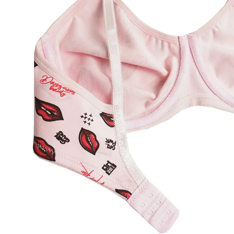 ست سوتین و شورت نخی طرح لب زنانه فنردار مدل اسلیپ پرسی