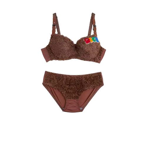 ست لباس زیر زنانه فانتزی پشمی اسفنجی فنردار مدل اسلیپ